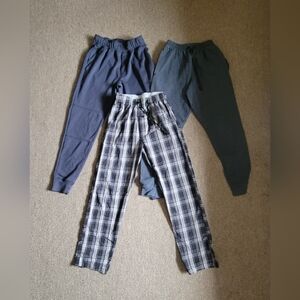Men's Size S Bundle of 3 Jogger Sweatpants & Lounge Pajama Pants